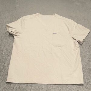 Figs scrubs single pocket size XXL color cream